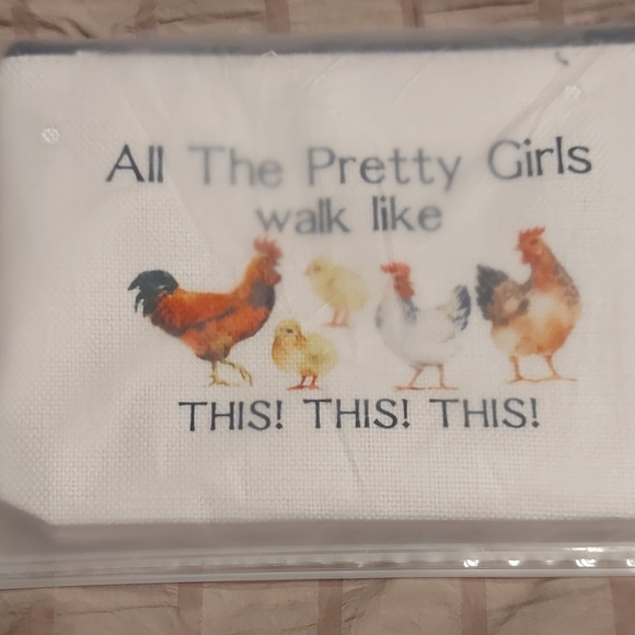Charming Cosmetic Bag with "CHICK" Design - Picture 1 of 2